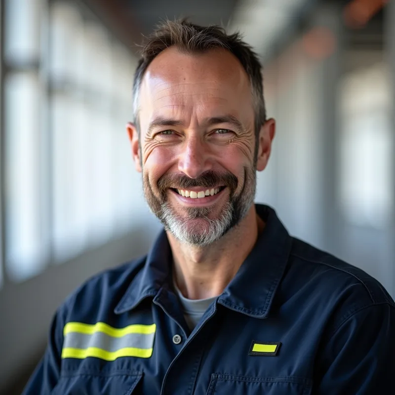 Marcus Bischoff in der Werkstatt